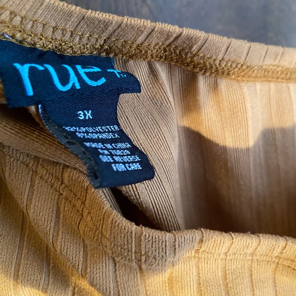 One shoulder tan ribbed too with side ties. - Picture 3 of 3